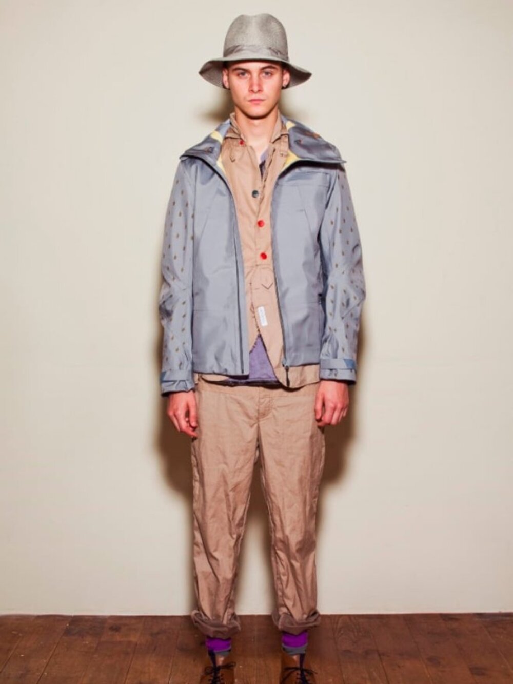 Undercover 2013SS Runway Talking Heads Insect Print Windbreaker